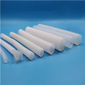 High Flexible And Elasticity PTFE Convoluted Tubing With Various Sizes In White Or Transparent Color