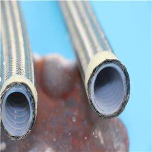 High Performance Teflon PTFE Convoluted Hose For Industrial Hydraulic Aeroquip With Good Bend Radius