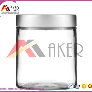 500ml Customized Transparent Glass Jar With Slip-Type Cap,Glass Candle Jar