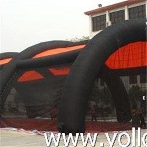 Black Inflatable Paintball Arena Tunnel Tent