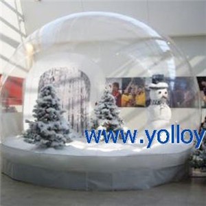 Clear Inflatable Snowman Christmas Snow Globe