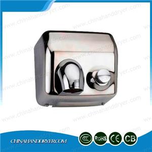 Push Button Hygiene Bathroom Stainless Steel Fastaire Warm Air Hand Dryer