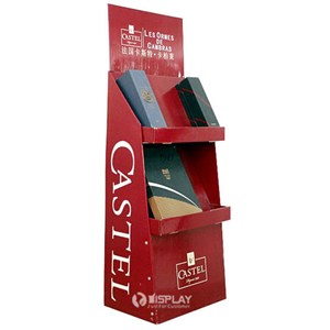 Cardboard Merchandising Display Racks For France Brand Wine,Cardboard Wine Display
