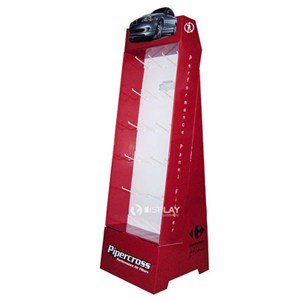 Corrugated Cardboard Floor Stand Display With Plastic Hooks
