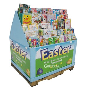 OEM Cardboard Book Display Stand, Book Promotional Cardboard Pallet Display Rack