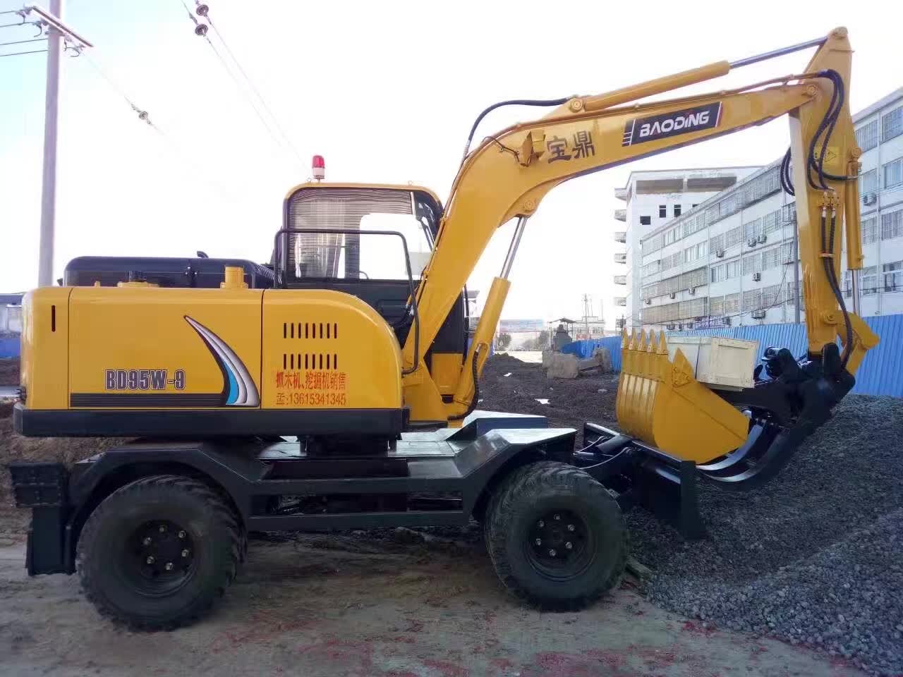 High speed New Small Wheel Excavator with grab