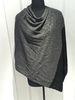 Black Grey Sleeveless Poncho Cardigan Sweater For Women Adults Autumn / Winter