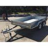 2000kg 10x6 Galvanized Box Trailer With Brake / 2.1mm Folded Checker Plate