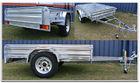 6x4 / 7x5 Galvanised Single Axle Trailer With Checker Plate Rolled Body