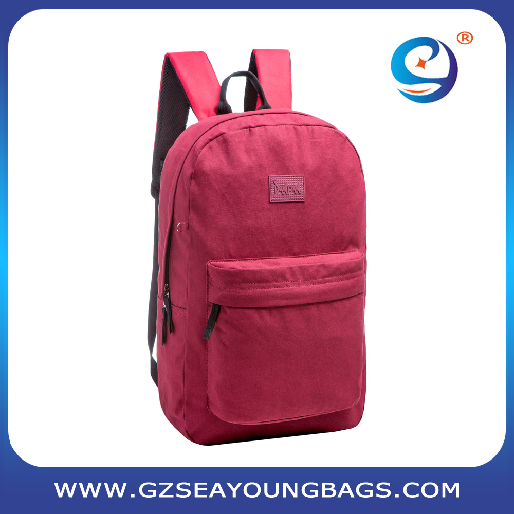 high quality canvas backpack girl leisure day backpack