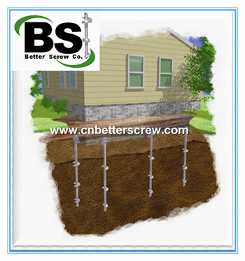 House Foundation Seamless Helical Screw Anchors