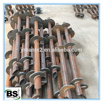Black steel round lead helical screw anchor