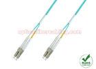 LC to LC OM3 Duplex Fiber Optic Patch Cord Jumper , MM 10Gig Cable Jumper