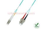 LC-SC Multimode 10 Gig Duplex Fiber Optic Patch Cord , OM3 Laser Optimized Fibre Cable