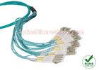 LC / SC / FC / ST / MTRJ OM3 Multi Strand Fiber Optic Cable MM 10 Gig Patch Cord