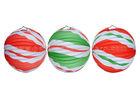 Party Decoration Accordion Paper Lanterns / Peppermint Candy Balloon Paper Lantern