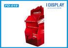 Floor Cardboard Display Shelves Custom Logo Printing With Rotating Plate