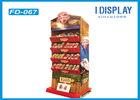 4 Tiers Promotion Corrugated Cardboard Floor Displays 37*27*138 Cm