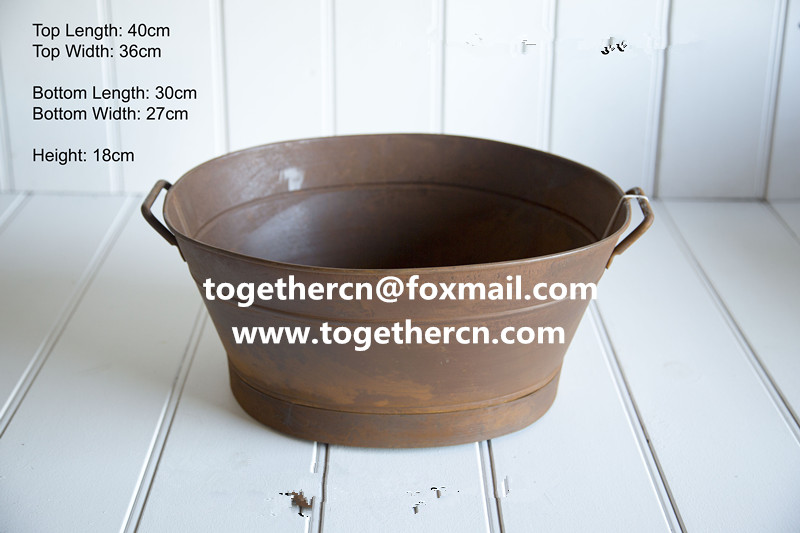 baby photo props rustic metal bowl