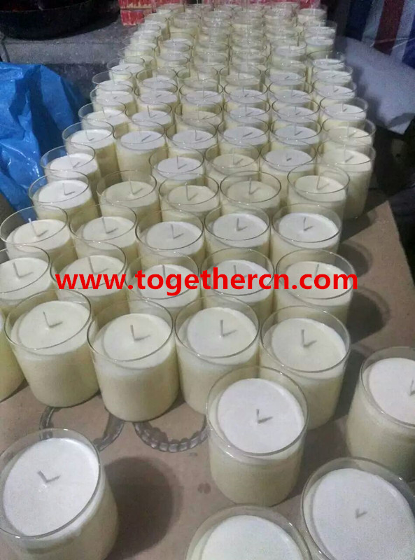 gift promotion glass cup wax candle