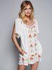 100 Percent Cotton Maternity Wrap Dress , Floral Embroidered Stylish Maternity Clothes