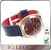 300 Meters WaterProof Bronze Mens Watch With Red Face Bullet - Proof