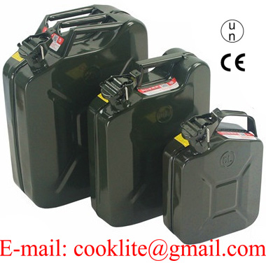 Steel Petrol Jerry Can NATO Style Gasoline Fuel Can Metal Gas Tank