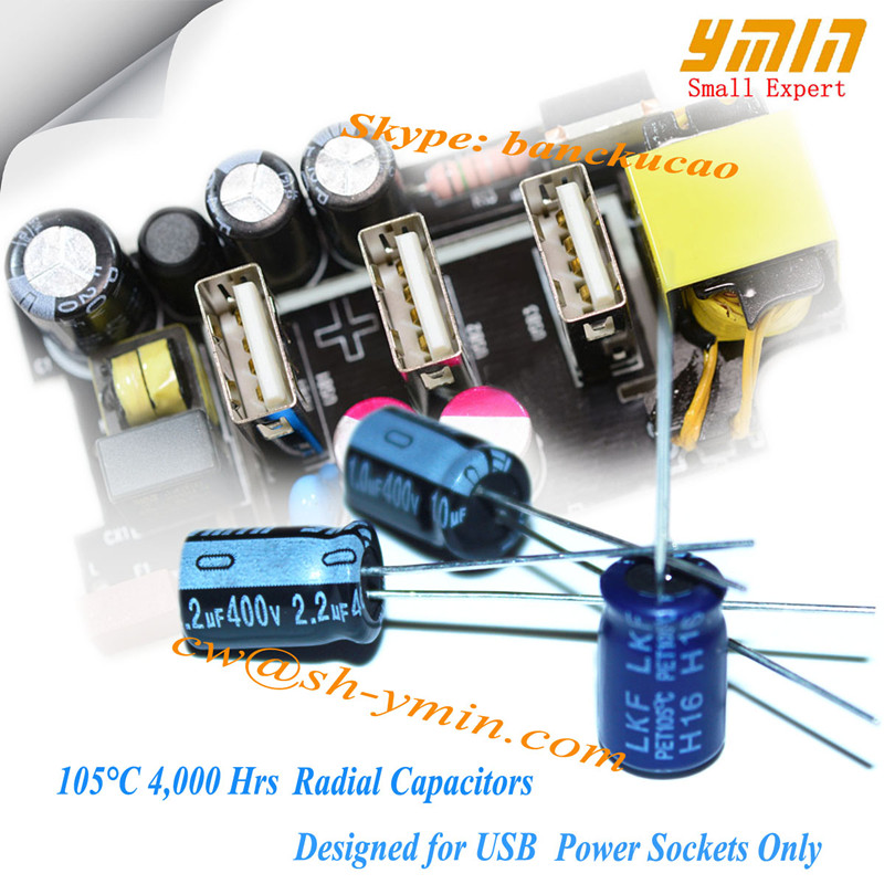 YMIN’s best selling series: GP radial lead aluminum electrolytic capacitors special for car mobile USB charger