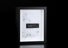 MDF Shadow Box Matted 6& quot;x8& quot; Tabletop Photo Frame In Outer Black With White Inlay