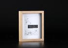Wooden Shadow Box Matted 6& quot;x8& quot; Tabletop Frame In Outer Natural With Black Inlay