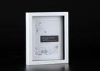MDF Shadow Box Matted 6& quot;x8& quot; Tabletop Frame In Outer White With Black Inlay