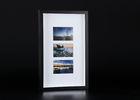 Black And White Wooden Collages Frames With Single Mat Hold Three 4” x 6” Photos