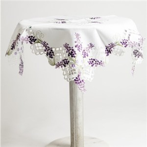 purple Lavender Table Cloth Embroidery Tablecloth Floral Table Cover for square Table 34& quot;x34& quot;