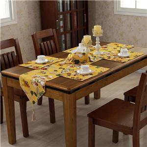 Luxury Cotton Linen Printed 60 Width By 102 Length Home Fashion Rectangular Table Cover Water Resistant Fabric Weave Tablecloth With Fringes