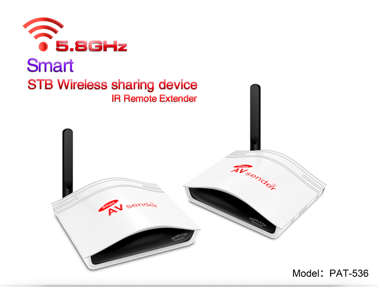 Transmisor video PAKITE 200 Metros 5.8GHz inteligente de audio inalámbrico y el receptor de PAT-536