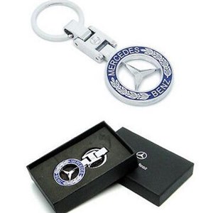 Black Luxury Box Pack Metal MERCEDES BENZ Branded Logo Keyrings