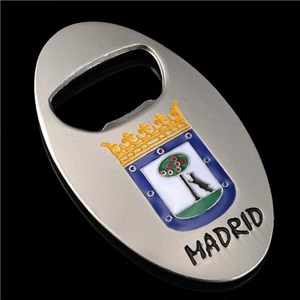 Oval Shaped Nickel Plating Beer Opener MADRID Metal Opener