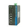 4 UTP SMF MMF Dual Fiber Optic Ethernet Switch IP40 With Aluminum Alloy Housing