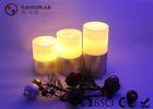 Flat Top Pillar Battery Operated Candles With Flickering Flame