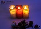 Colorful Moving Flame Led Candles Paraffin Wax Material 7.5cm Diameter
