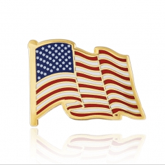 Stock American flag lapel pins