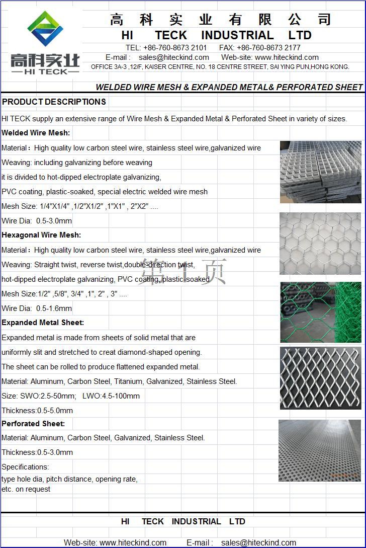 SS304 Wiremesh, Perforated Sheet, Expanded metal mesh