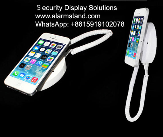 Wall Mounting Bracket Security Cellphone Charger Rack Stands Alarm Display System
