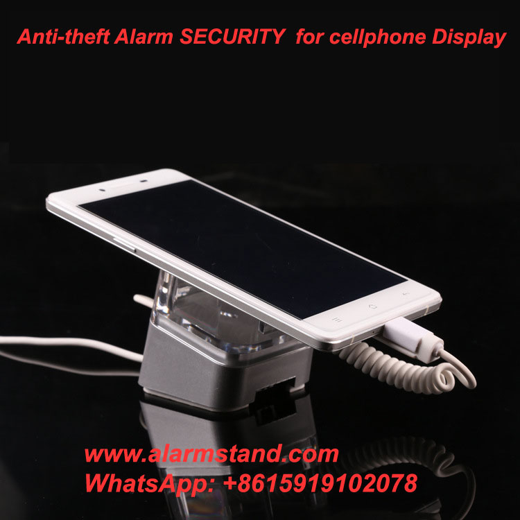 Mobile Phone alarm stands Table Mounting Acrylic Display Bracket Security Cradle Independent Alarm Backstop