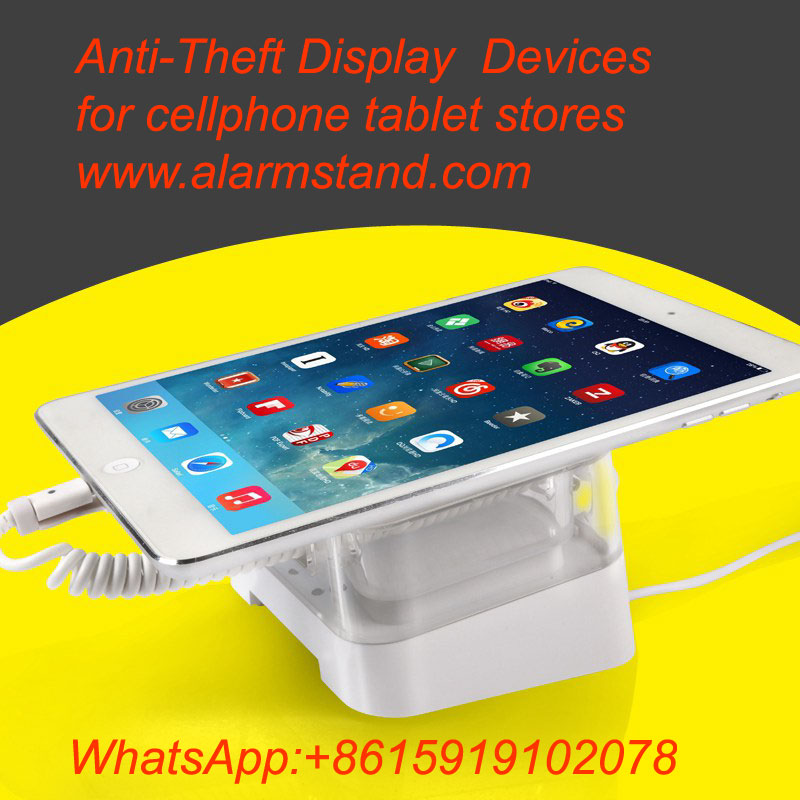 Acrylic Alarm Display Stands Cable Locking Mount for Tablet Computer Anti-Theft Security