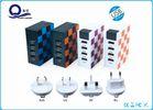 Travel Use PC / ABS Material Multi Port USB Charger 4 USB Output And LED Display