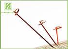 Red Bamboo BBQ Sticks Knotted Bamboo Skewers For Fruit 70 / 80 / 105 / 120mm