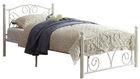 Comfortable White Metal Frame Bed Double Size Home Bedroom Furniture