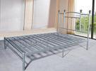 Heavy Duty Silver Metal Single Bed Frame Metal Bedroom Furniture Powder Coating