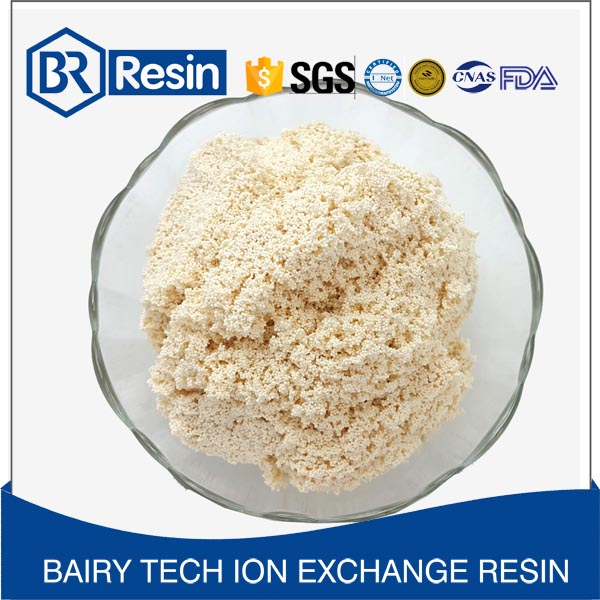 Chromium waste water recycling resin